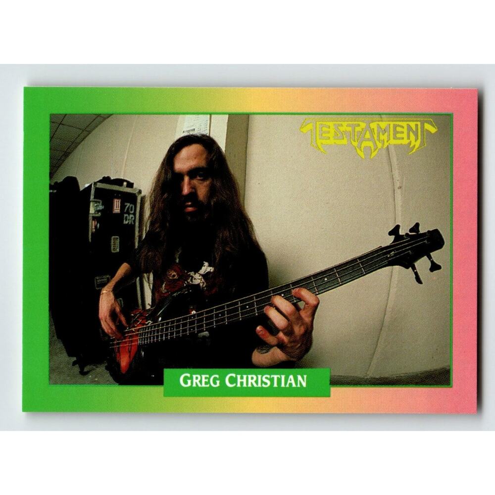 Testament Greg Christian 1991 Rockcards Brockum 94